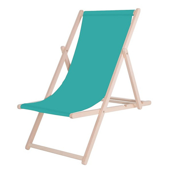 Chaise longue pliante en bois massif pour jardin, vert