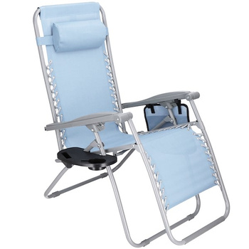 Chaise allongée avec piste d'appui de piste d'appoint sac suspendu sac bleu clair