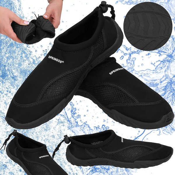 Chaussures d eau Chaussures de plage pour hommes Taille 45 EU noir Shoperly.eu