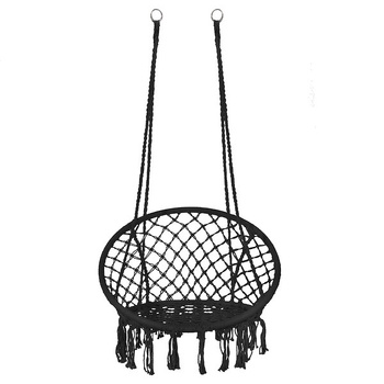 Balancelle à franges Balançoire suspendue design macramé Balancelle de jardin