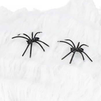 Objets de décoration pour Halloween Toile d'araignée et deux araignées