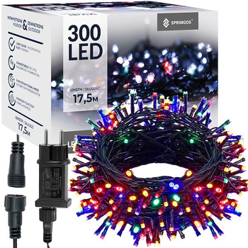 Lampes d'arbre de Noël 300 LED 15 m d'éclairage de Noël externe multicolore