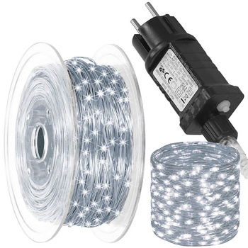 Guirlande lumineuse extérieure avec 1000 diodes blanches froides 101,5 m