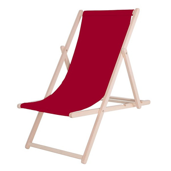 Liegestuhl klappbar Sonnenliege aus Buchenholz Bordeauxrot