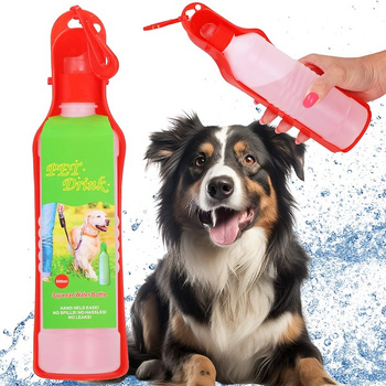 Hundetrinkflasche 500 ml Reiseflasche mit Trinknapf