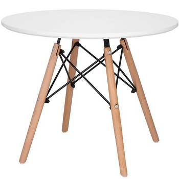 Table d'appoint Table ronde plateau blanc Diamètre 60 cm