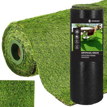 Gazon artificiel 1 x 5 m Tapis d'herbe pour balcon Hauteur de poil : 43 mm