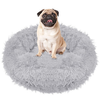 Hundebett Liegeplatz Durchmesser 60 cm Rund grau