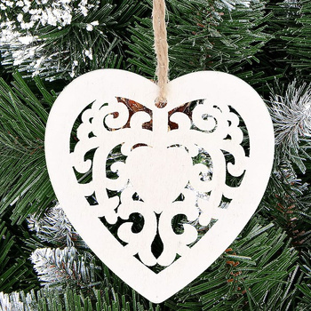 Ornement Coeur 7 cm Décoration de Sapin de Noël