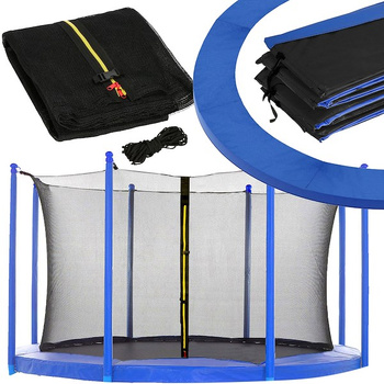 Innennetz mit Federabdeckung für Trampolin 305 cm mit 8 Pfosten blau