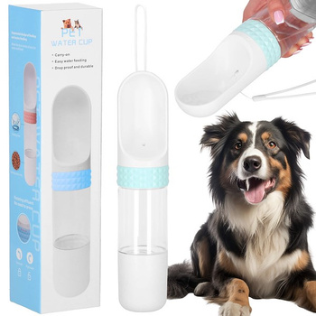 Bouteille d'eau pour chien avec bol d'eau, bouteille d'eau 350 ml multifonctionnelle pour les déplacements