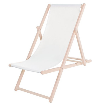 Chaise longue pliante en bois massif Chaise longue pour petit balcon blanc