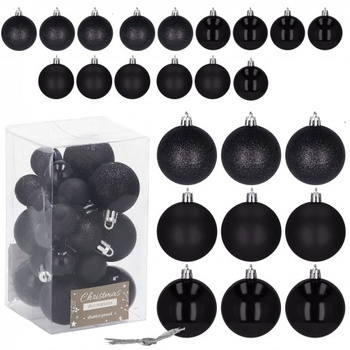 Boule de Noël Artificielle 25 pièces noires