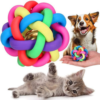 Katzenspielzeug mit Glocke 7 cm Knotenball