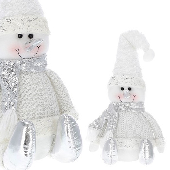 Schneemann Figur mit Zipfelmütze, 43 cm, Weihnachtsdekoration