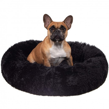 Place de couchage pour chiots Liège 50 cm rond endroit douillet pour dormir noir