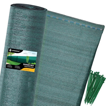 Filet d'ombrage 1 x 25 m Couverture de clôture incl. 100 pièces Attaches-câbles Vert