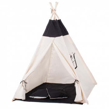 Tente pour enfants Tipi avec tapis de sol et coussin en coton 160 x 120 x 100 cm Tente de jeu pour enfants