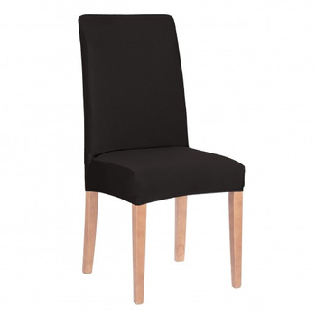 Housse de chaise noire SPRINGOS Housse extensible pour chaises de salle à manger