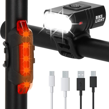 Fahrradlicht-Set vordere und hintere Fahrradbeleuchtung USB-Kabel
