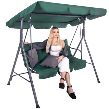 Hollywood swing with roof 3-person swing garden swing Luna green