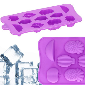 Eiswürfelform, Silikonformen, Fruchtformen, violett