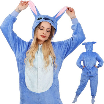 Pyjama Einteiler Party Jumpsuit Kostüm Kapuze Karneval S-Größe 155 cm