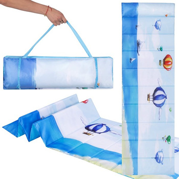 Tapis de plage avec coussin en mousse EPE matelas pliable pour camping pique-nique 60 x 180 cm