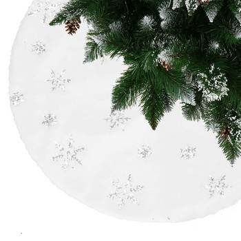Tapis d'arbre de Noël avec des flocons de neige 55 cm