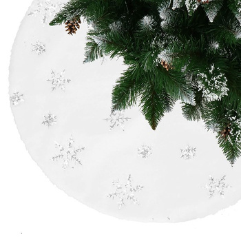 Tapis de sapin de Noël avec flocons de neige 55 cm