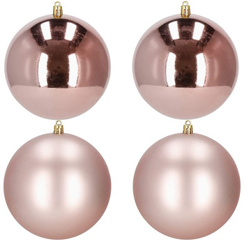 Weihnachtsbaumkugeln Kunststoffkugeln Durchmesser 12 cm 4 Stück Roségold