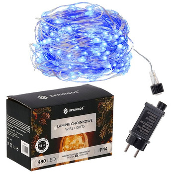 Guirlande lumineuse avec 480 LED, bleu, 51 m de longueur