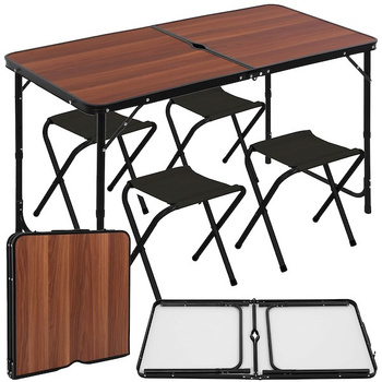 Ensemble de camping Table de camping 4 tabourets