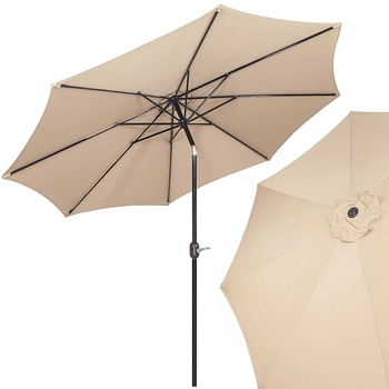 Parasol de jardin avec fonction d'inclinaison système à manivelle 300 x 245 cm beige