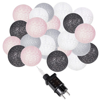 Cotton Balls 30 LEDs, LED-Lichterkette, 7,5 m, Stromversorgung