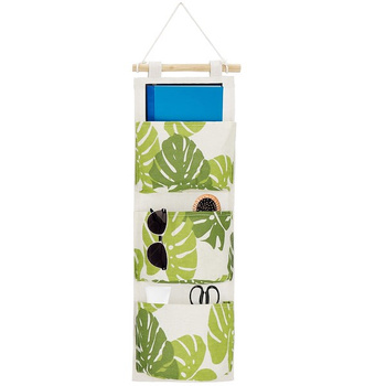 Organiseur suspendu avec 3 poches 19 x 59 cm Design Monstera