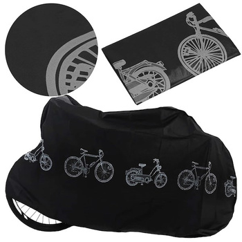 Fahrradschutzhülle Abdeckplane für Fahrräder und Motorroller 100 x 200 cm schwarz