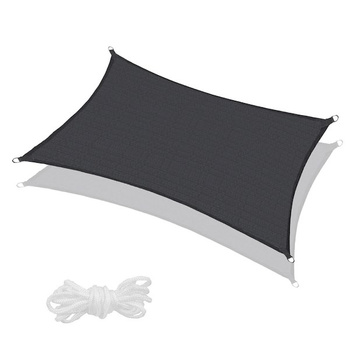 Voile d'ombrage rectangle incl. Ligne de fixation 3 x 4 m hydrofuge