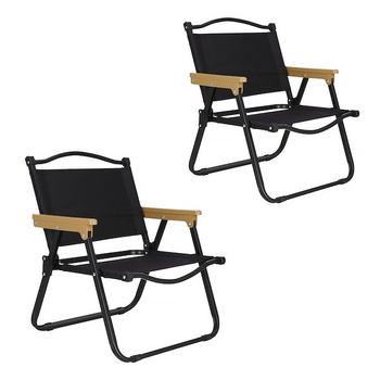 Chaises pliantes avec accoudoirs et dossier Chaises de camping 49,5 x 52,5 x 61 cm 2 pièces