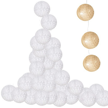 Guirlande lumineuse Cotton Balls avec 30 LEDs 600 cm alimentée par batterie Intérieur