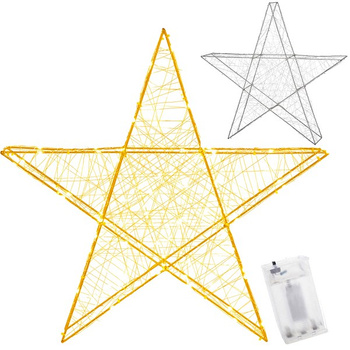 LED-Dekoleuchte Stern mit LED-Lichterkette Warmweiß Batterie