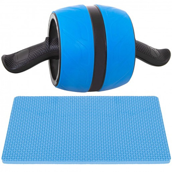 AB Roller avec tapis, rouleau abdominal, bleu