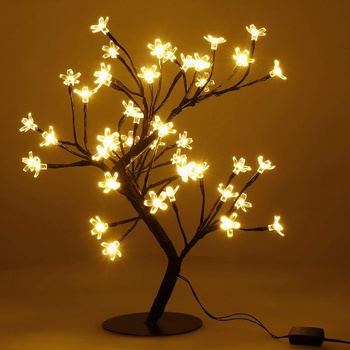 Arbre lumineux LED décoratif avec fleurs