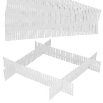 Séparateur de tiroir séparateur de bricolage pour les tiroirs 7 x 46 cm blanc