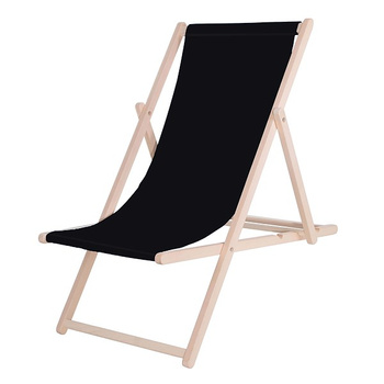 Chaise longue en bois noir