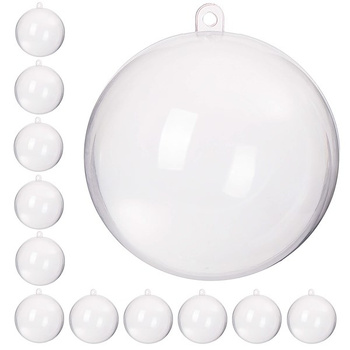 8 cm BAUBLE BAUBLE DE DÉCOUPAGE DE BALLS PLASTIQUE 12 PCS.