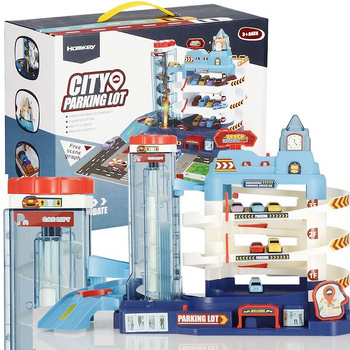 Parking garage with spiral elevator, toy for children aged 3 years and older