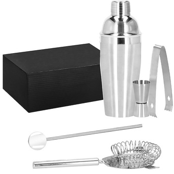 Ensemble de shaker à cocktails en acier inoxydable 5 pièces Bar Set