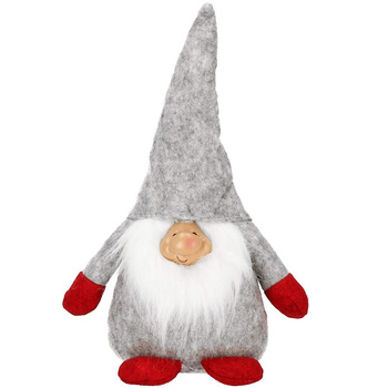 Weihnachtswichtel Gnome Zwerg Dekofigur für Weihnachten grau