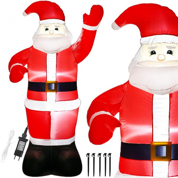 Santa Claus auto-inflatable 180 cm gonflable avec un éclairage LED en dehors de l'IP44
